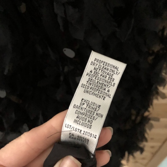 NWT JS Collections Black Ruffle Evening Gown 4 - Picture 11 of 14